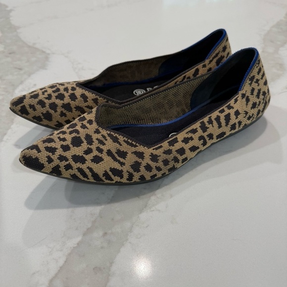 Rothy's Shoes - Rothy's Retired “The Point” Pointed Leopard Print Slip On Ballet Flats Womens 10